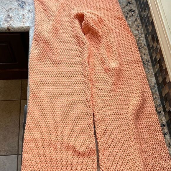 House of Harlow Peach Knit Pants with sparkle thread - Picture 3 of 7